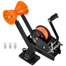 Boat Trailer Winch Stand with Roller, 3500 lbs, 20ft Orange Polyester Strap, Boat Winch Mount, for 2-3 Inches W x 3-4 Inches H Trailer Tongue