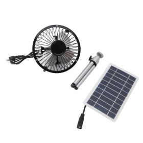 10W Solar Panel Exhaust Fan Monocrystalline Silicon Solar Powered Ventilator Fan Kit With Stand For Pet House Chicken Coop RV Greenhouse (Option: Default)