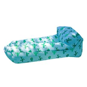 Inflatable Lounger Portable Foldable Polyester Fiber Comfortable Good Load Bearing Capacity Outdoor Air Chair For Hiking Picnic Music Festival Pi (Option: Default)