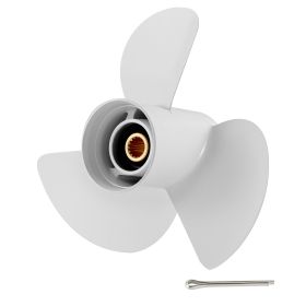 Outboard Propeller, Upgrade OEM 15 Spline Tooth Aluminum Outboard Boat Propeller Fit Yamaha Engines 50-130 HP, 4-1/4" Gearcase, 3-Blade (Default: Default)